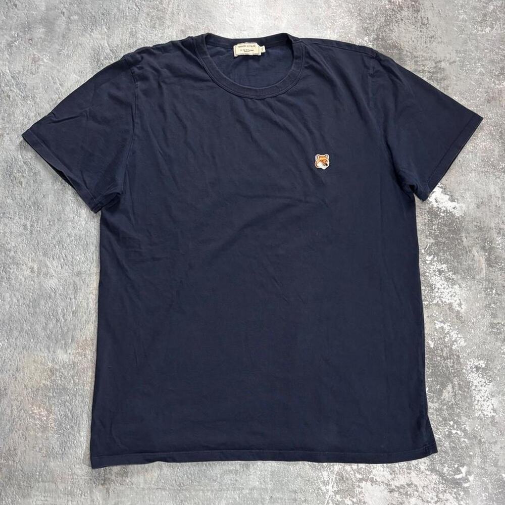 Maison Kitsune Navy Blue T Shirt. Size XXL